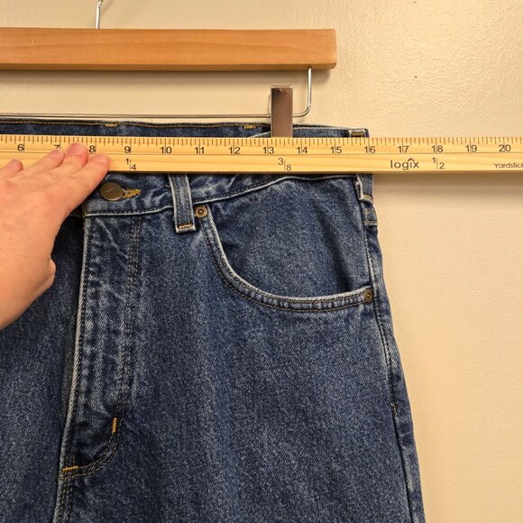 Carhartt Mens 36 Blue Denim Flannel Lined Relaxed Fit Jeans 8172 Made In USA - Picture 9 of 16